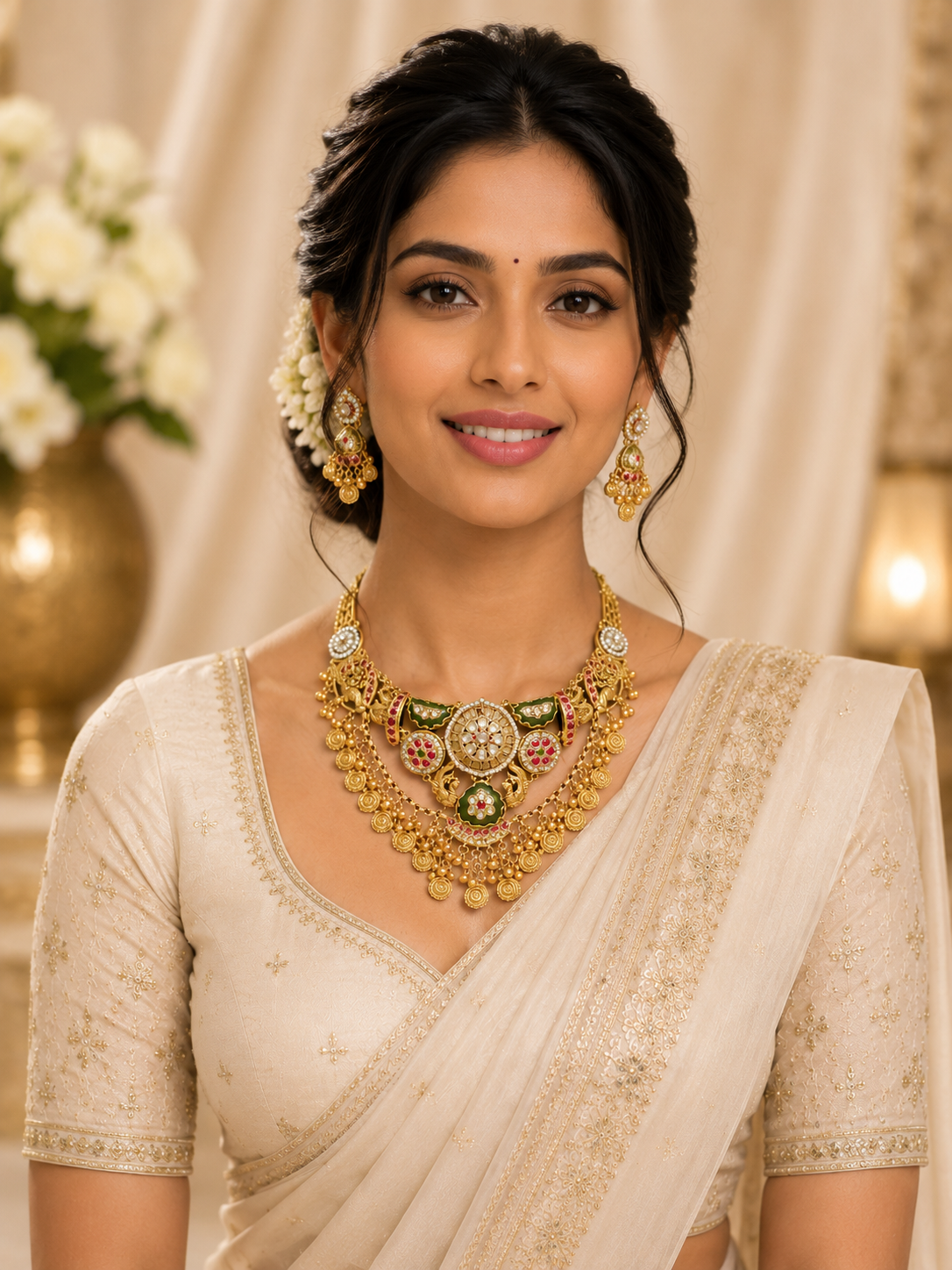 Splendid Gold Pendant Set Gallery View